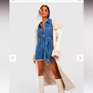 Cargo denim romper